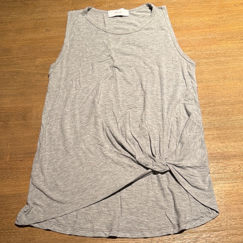 Grey Twist Knot Tank Top S – Braeve Casual Chic